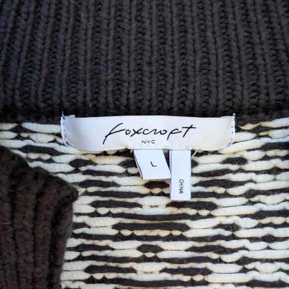 FOXCROFT Chunky Knit Jacket Cardigan Women's Size Large Button Up Quiet Luxury - Picture 6 of 13